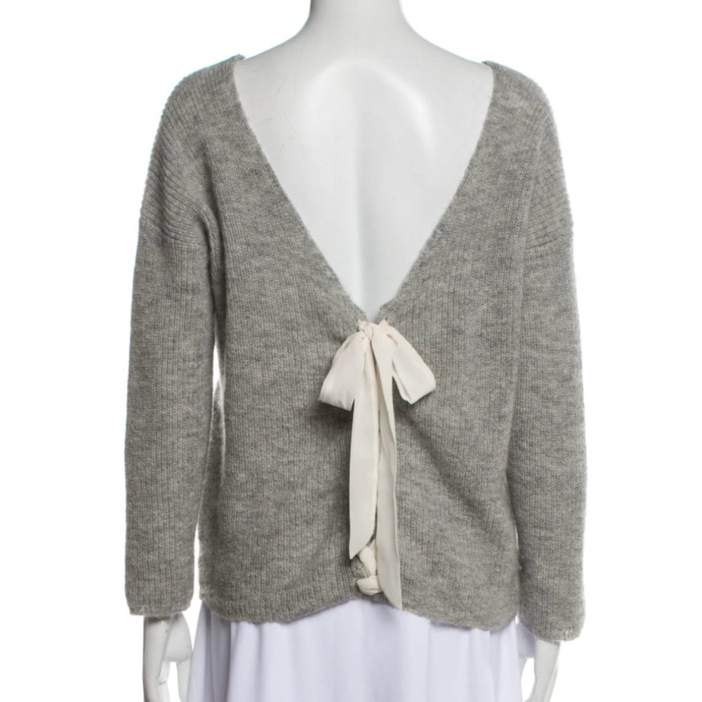 Sezane Sweater w/ Ribbon Bow